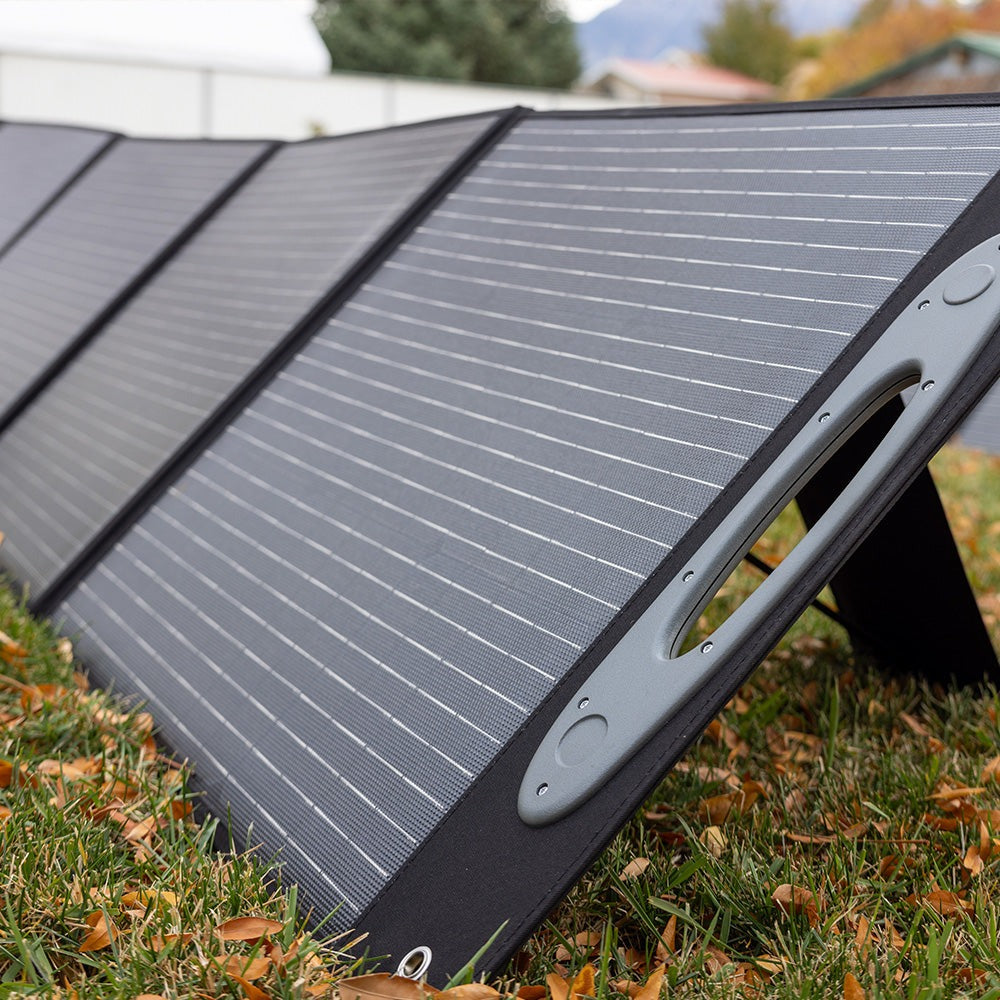 200W Solar Panel in grass