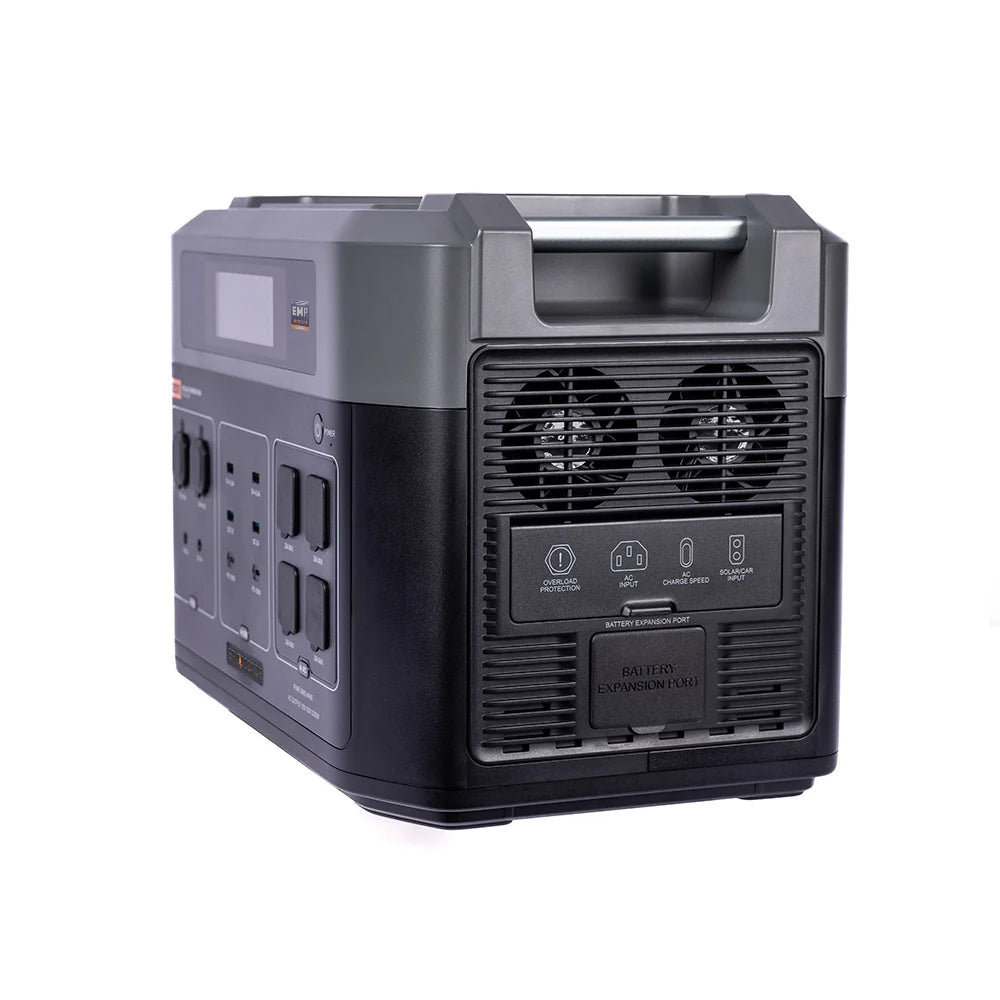Side view of the Grid Doctor 3300 EMP showing the cooling fans.