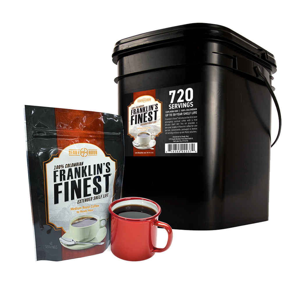 Survival Coffee (720 servings, 1 bucket) by Franklin's Finest
