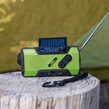 4-in-1 Emergency Solar Flashlight & AM/FM/Weather Radio w/ Hand Crank