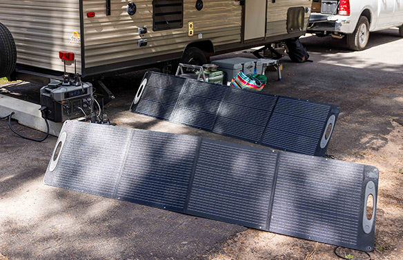 2 200W Solar Panels connected to RV