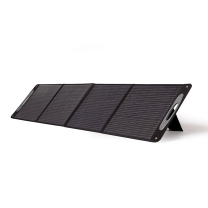 Fully opened 200W Solar Panel on white background