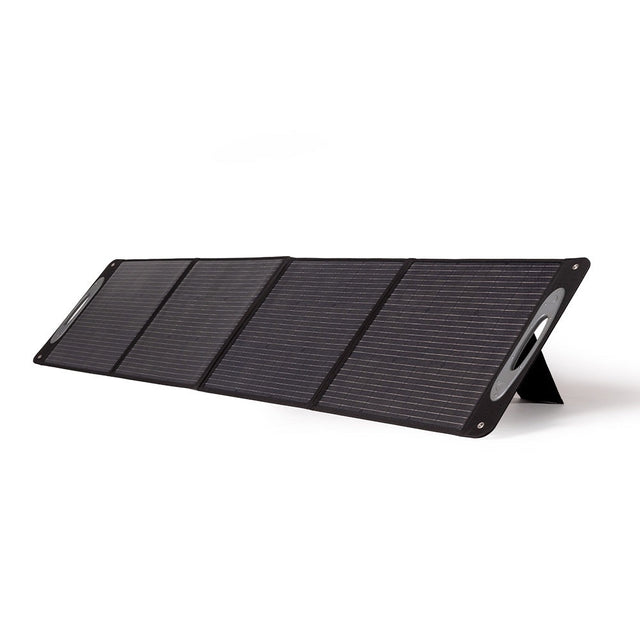 Fully opened 200W Solar Panel on white background