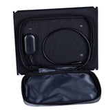 Inside pouch connected to solar panel