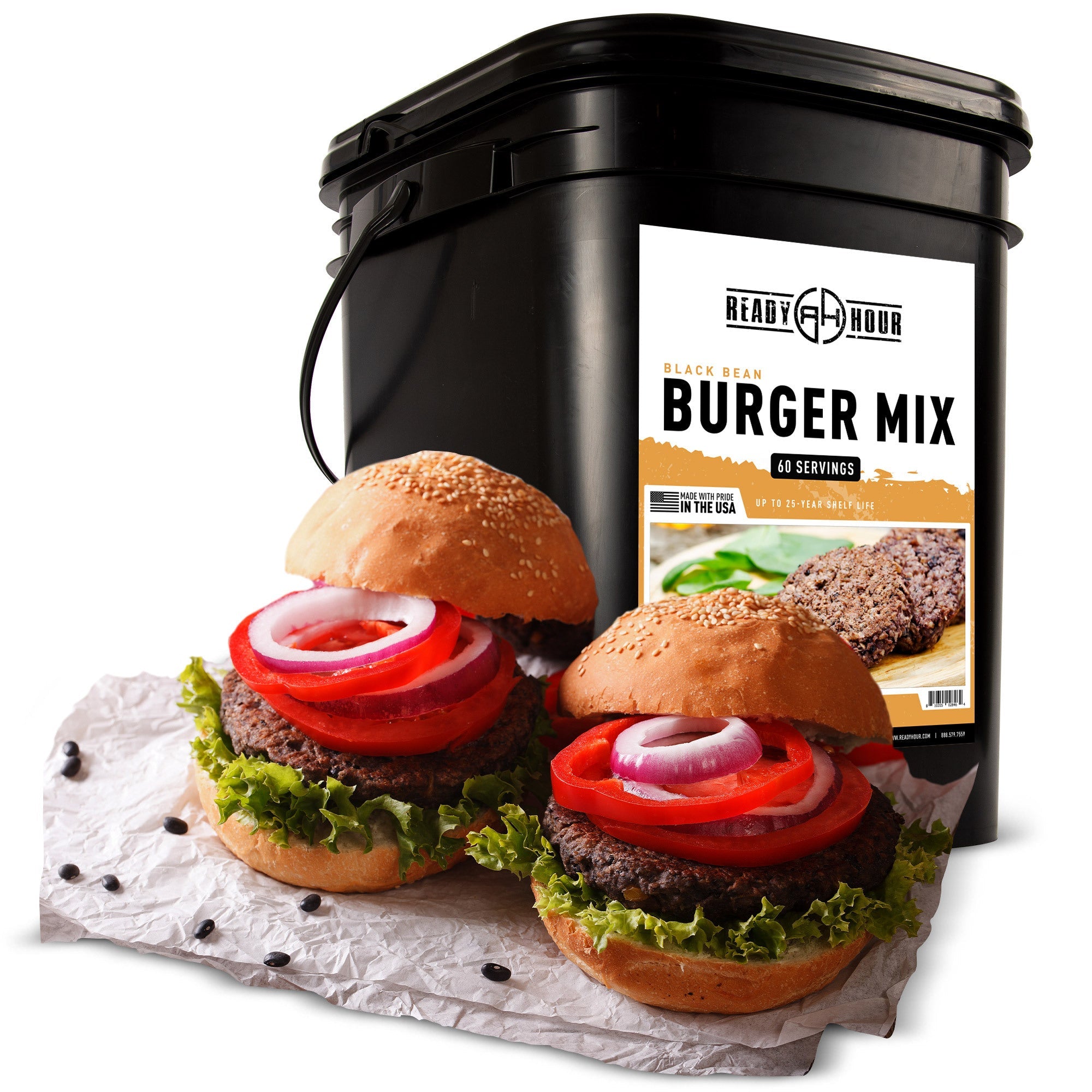 Black Bean Burger Bucket (60 servings, 10 pk.)