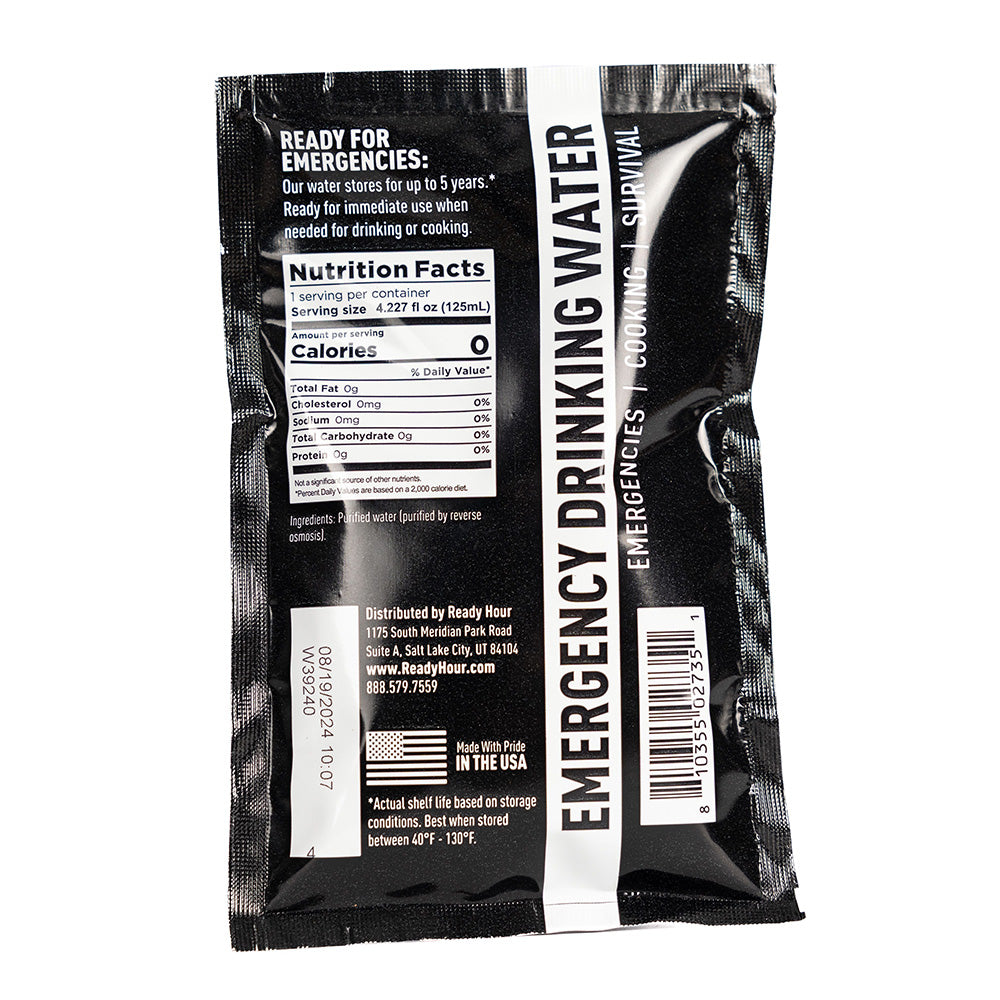 Emergency Water Pouch Case (64 pouches) by Ready Hour