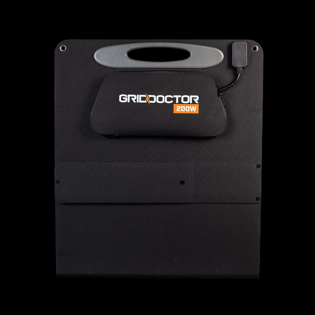 200W Solar Panel Folded showing storage pouch