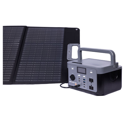 100-Watt Solar Panel next to the Grid Doctor 300