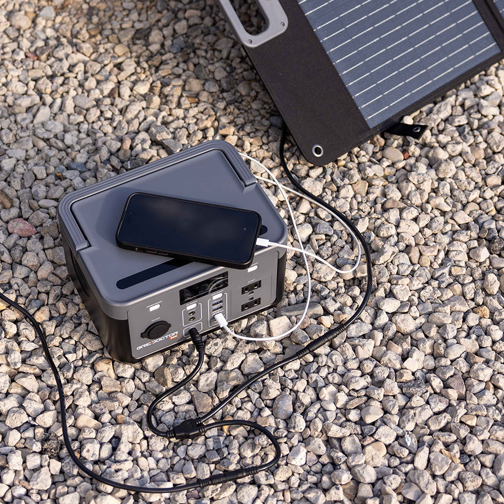 Grid Doctor 300 charging a phone