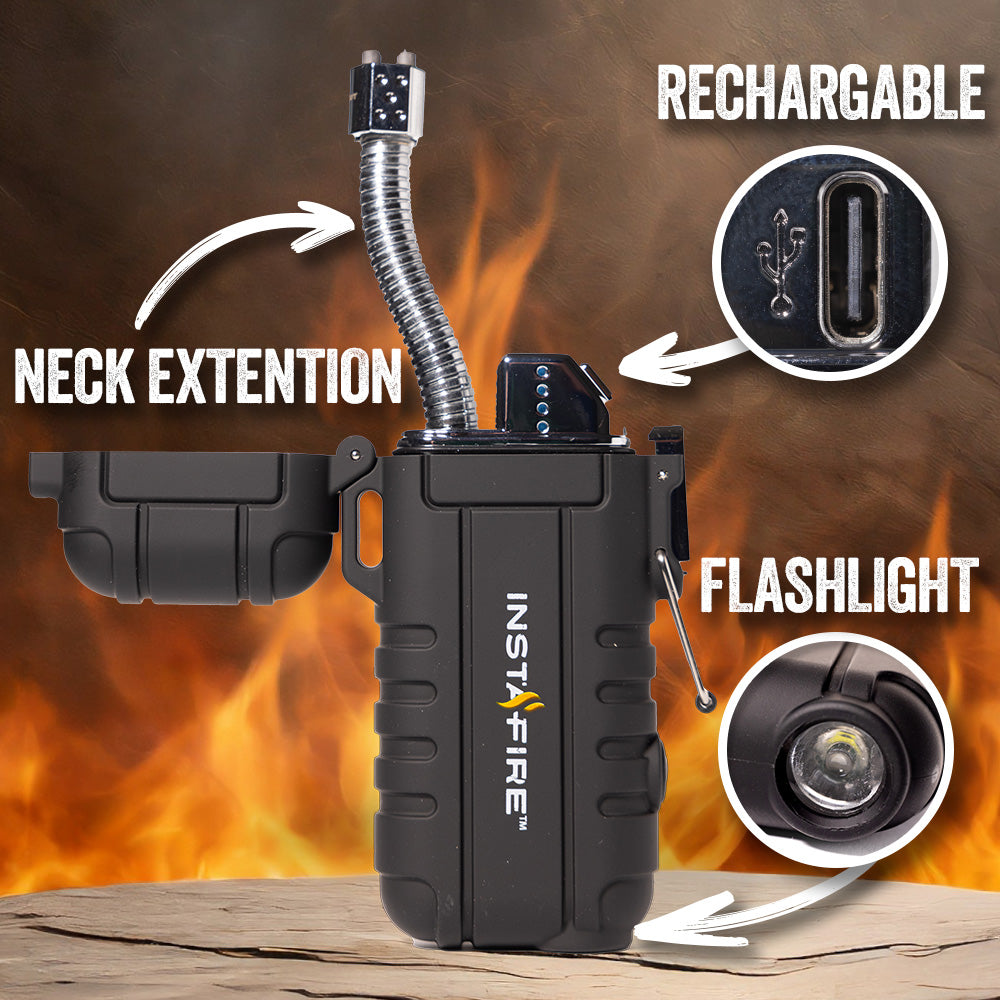 Pocket Plasma Lighter with Flashlight by InstaFire