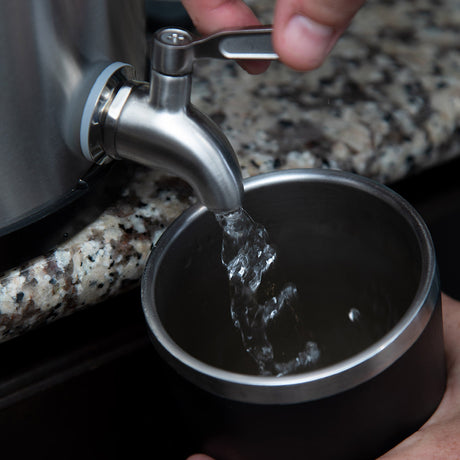 Alexapure Pro filling a coffee cup.