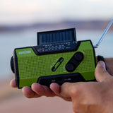 4-in-1 Emergency Solar Flashlight & AM/FM/Weather Radio w/ Hand Crank