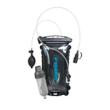 Aquamira 2L pressurized filtration reservoir with Frontier Max housing and hydration tube system